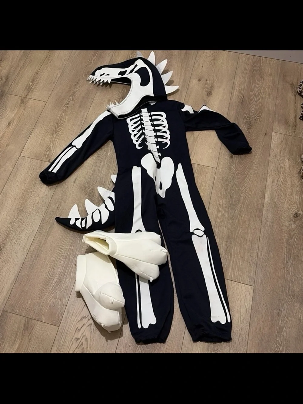 Glow-in-the-Dark Dino Skeleton Halloween Costume